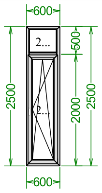 Чертёж 2500×600