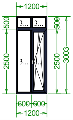 Чертёж 3003×1200