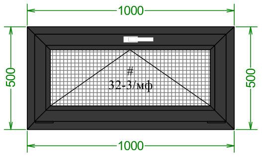 Чертёж 500×1000