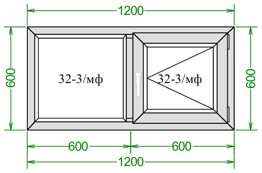 Чертёж 600×1200